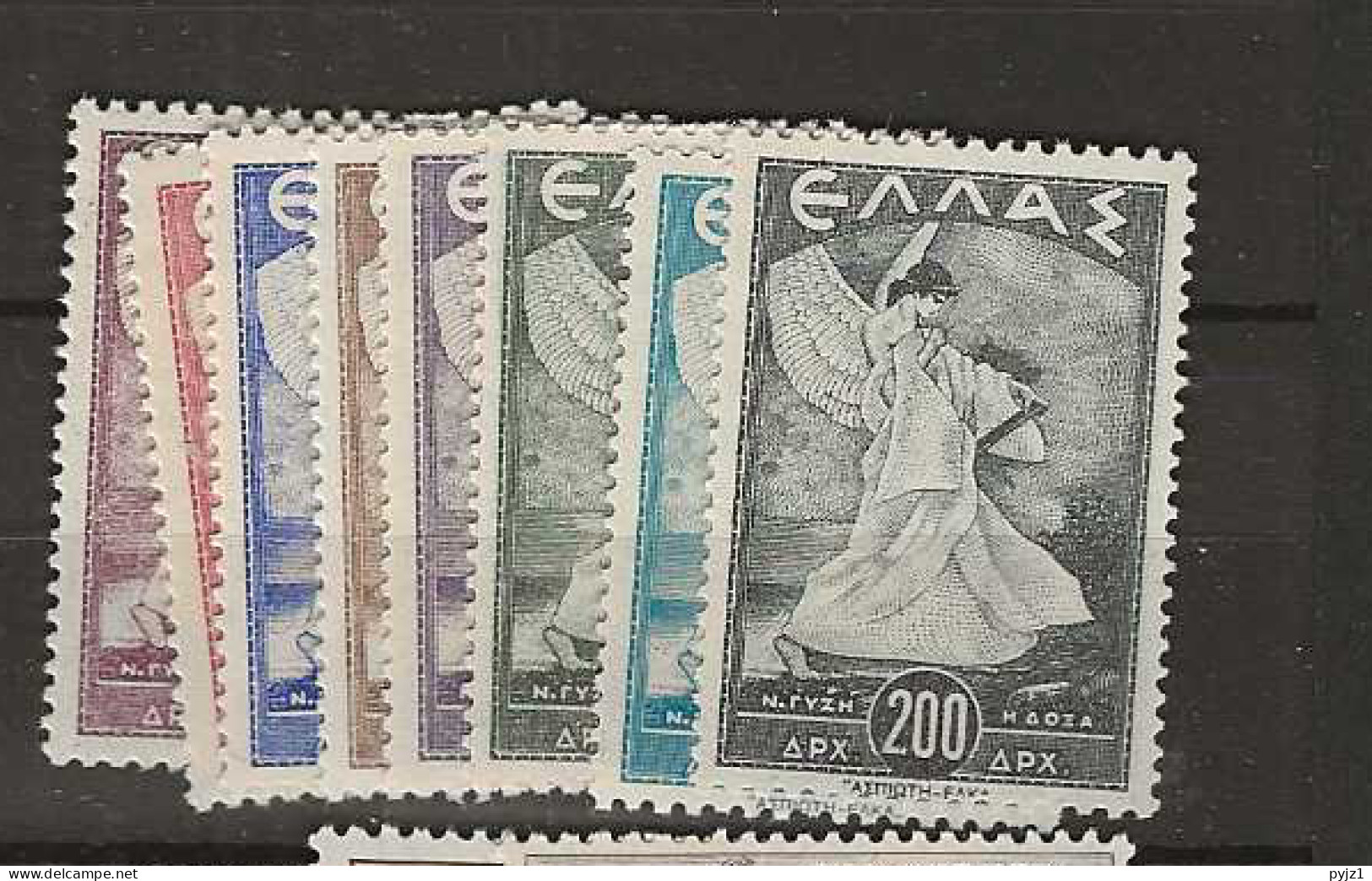 1945 MNH Greece Mi 499-506 Postfris** - Neufs