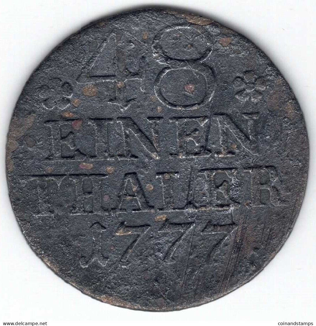 Brandenburg-Preußen Fiedrich II. Der Große (1740-1786) 1/48 Taler 1777 A., Olding 148, S/ss - Petites Monnaies & Autres Subdivisions