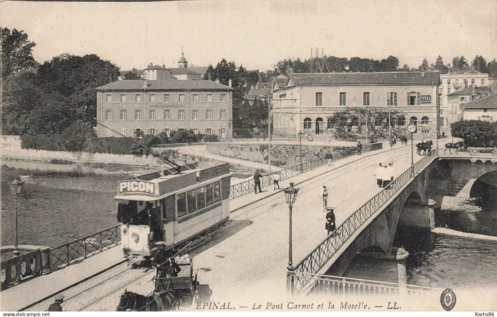 épinal * Le Pont Carnot Et La Moselle * Tram Tramway - Epinal