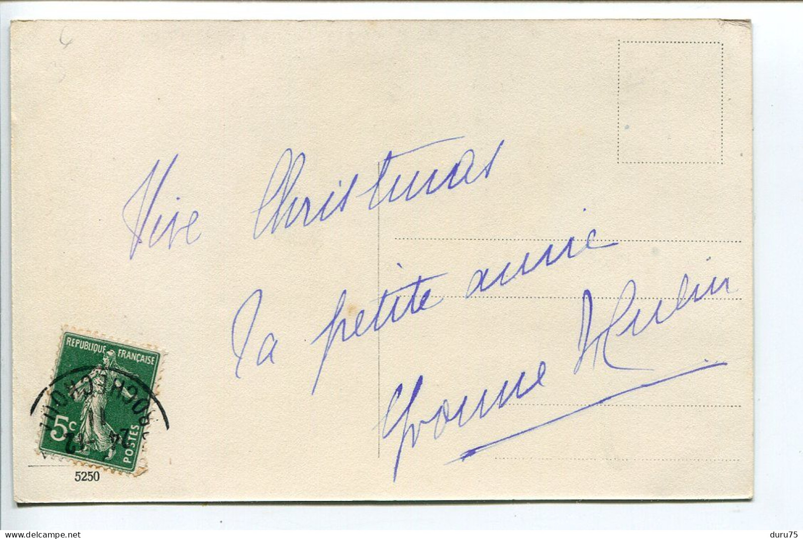 CPA Viennoise V.K. Vienne Voyagé 1911 * Couple Dans Avion Coupe Champagne Panier Gui * La Neige Qui Tombe Est En Relief - Vienne
