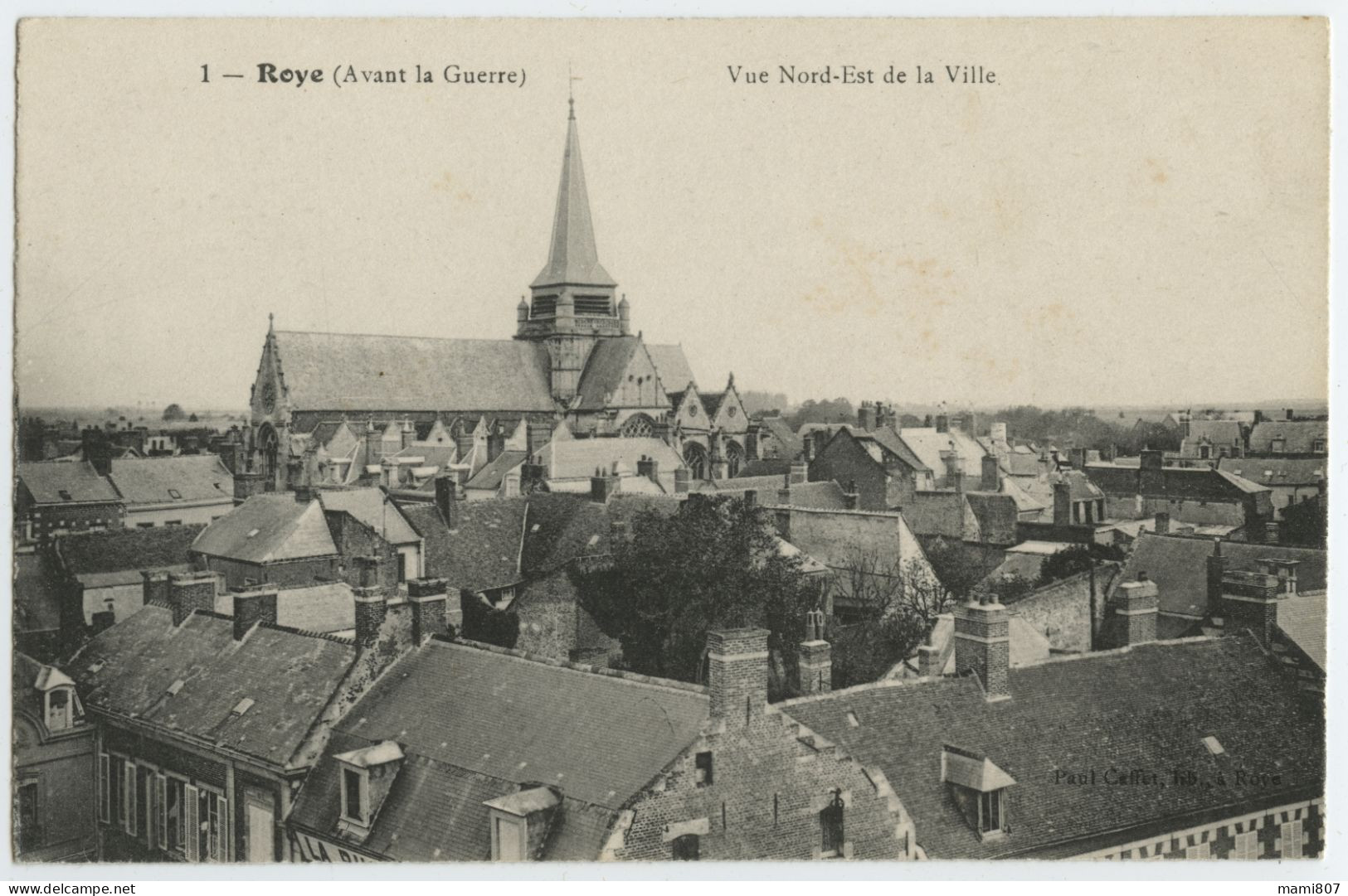 80 - ROYE - CPA - Vue Nord-Est De La Ville (avant La Guerre) - TBE - Issue D'un Carnet - Roye