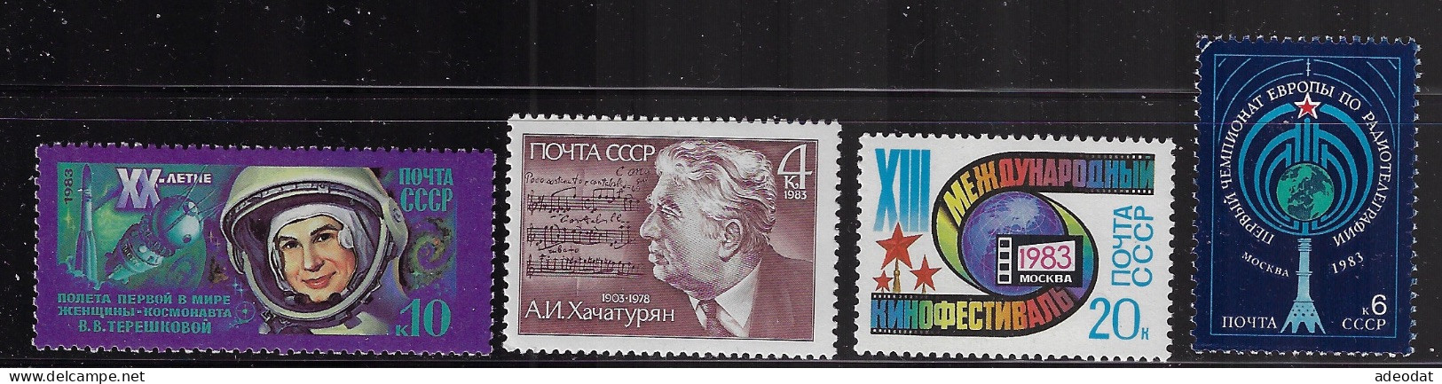 RUSSIA 1983  SCOTT #5144,5153,5156,5174  MNH - Unused Stamps