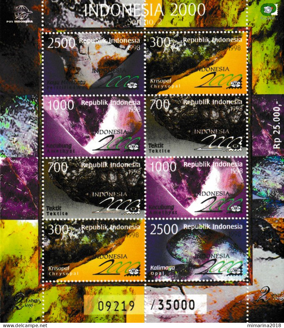 INDONESIA  1998  MNH  "MINERALS" - Minerals