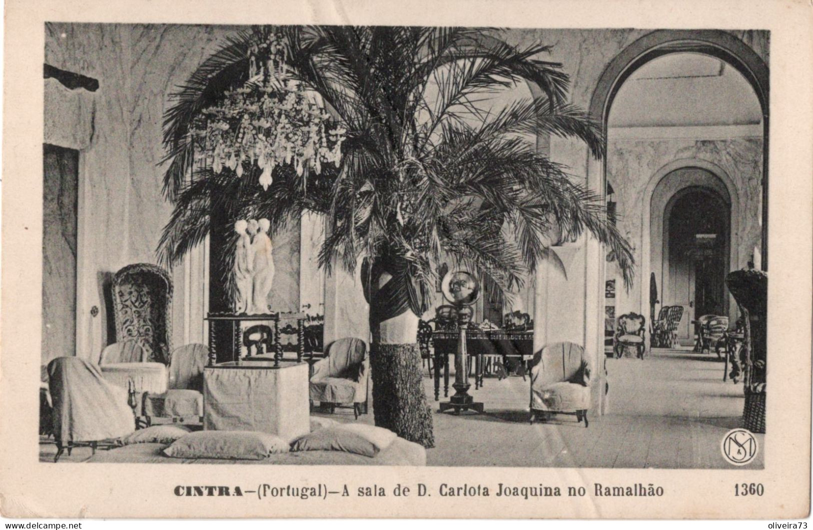 SINTRA - CINTRA - A Sala De D. Carlota Joaquina No Ramalhão (Ed. Martins & Silva Nº 1360) - PORTUGAL - Lisboa