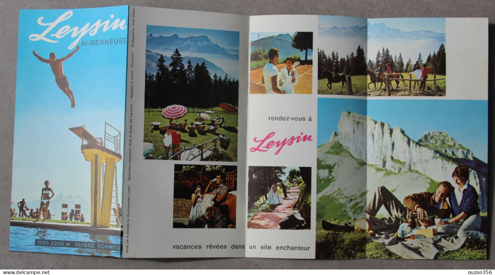 LEYSIN, Aï-Berneuse (Vaud, Suisse), Dépliant Touristique - Cuadernillos Turísticos