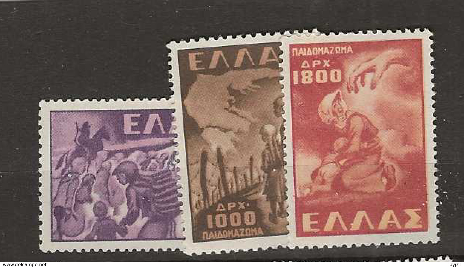 1949 MNH Greece Mi 560-62 Postfris** - Ongebruikt