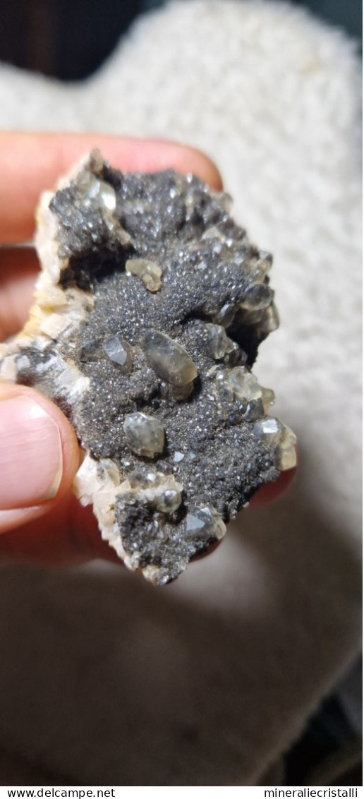 Ematite Minerale@ Ematite Calcite Cristalli Stahlberg Mt-Rimbach Pres Masevaux francia