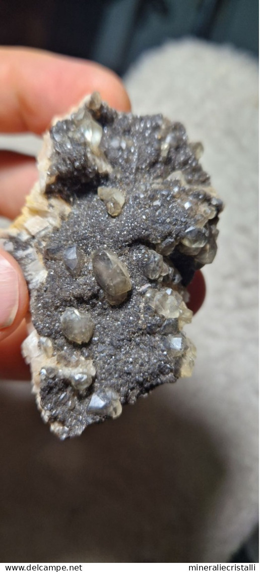 Ematite Minerale@ Ematite Calcite Cristalli Stahlberg Mt-Rimbach Pres Masevaux francia
