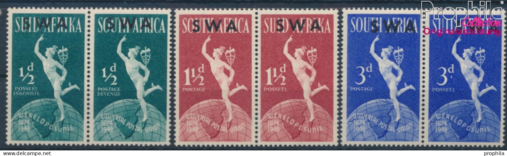 Namibia - Südwestafrika 260-265 Waagerechte Paare (kompl.Ausg.) Postfrisch 1949 Weltpostverein UPU (10363539 - Namibia (1990- ...)