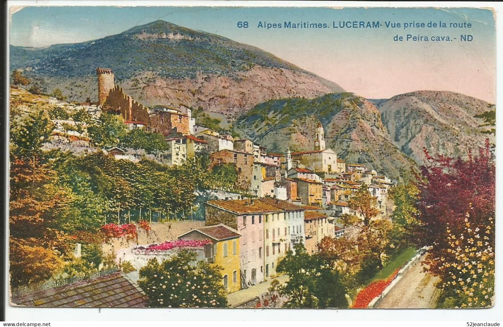 Vue Prise De La Route De Piera Cava 1932 - Lucéram