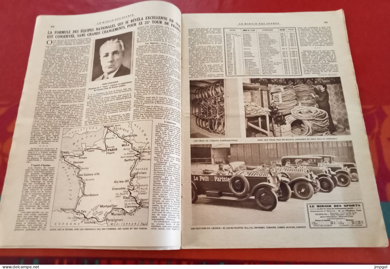 Miroir Des Sports N°601 Juin 1931 Présentation Tour De France Parcours Engagés Leducq Magne Wimbledon Borotra Cochet - Sport