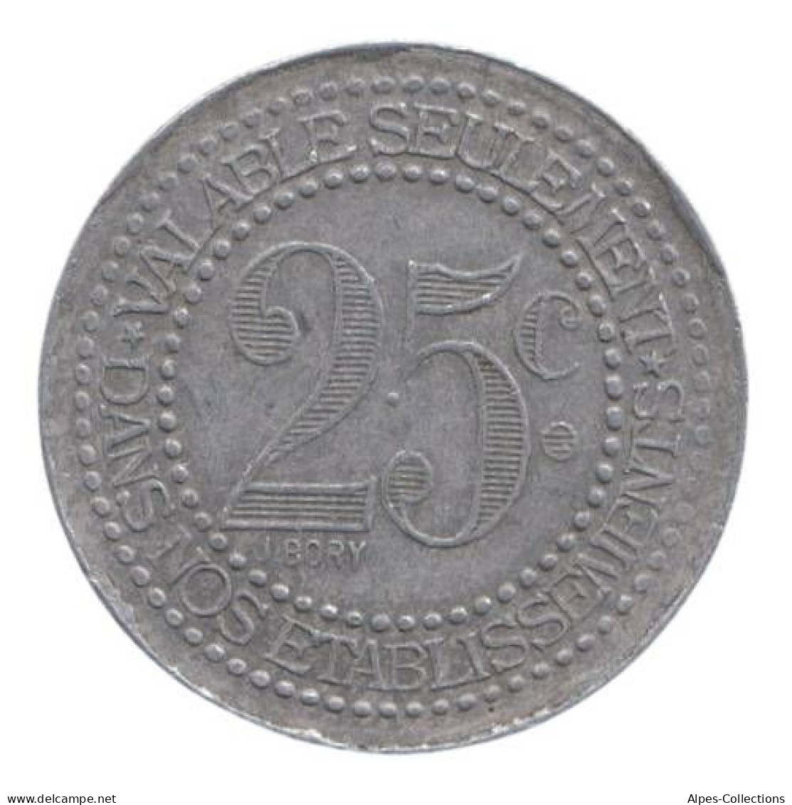 VICHY - 07.01 - Monnaie De Nécessité - 25 Centimes - Monetary / Of Necessity