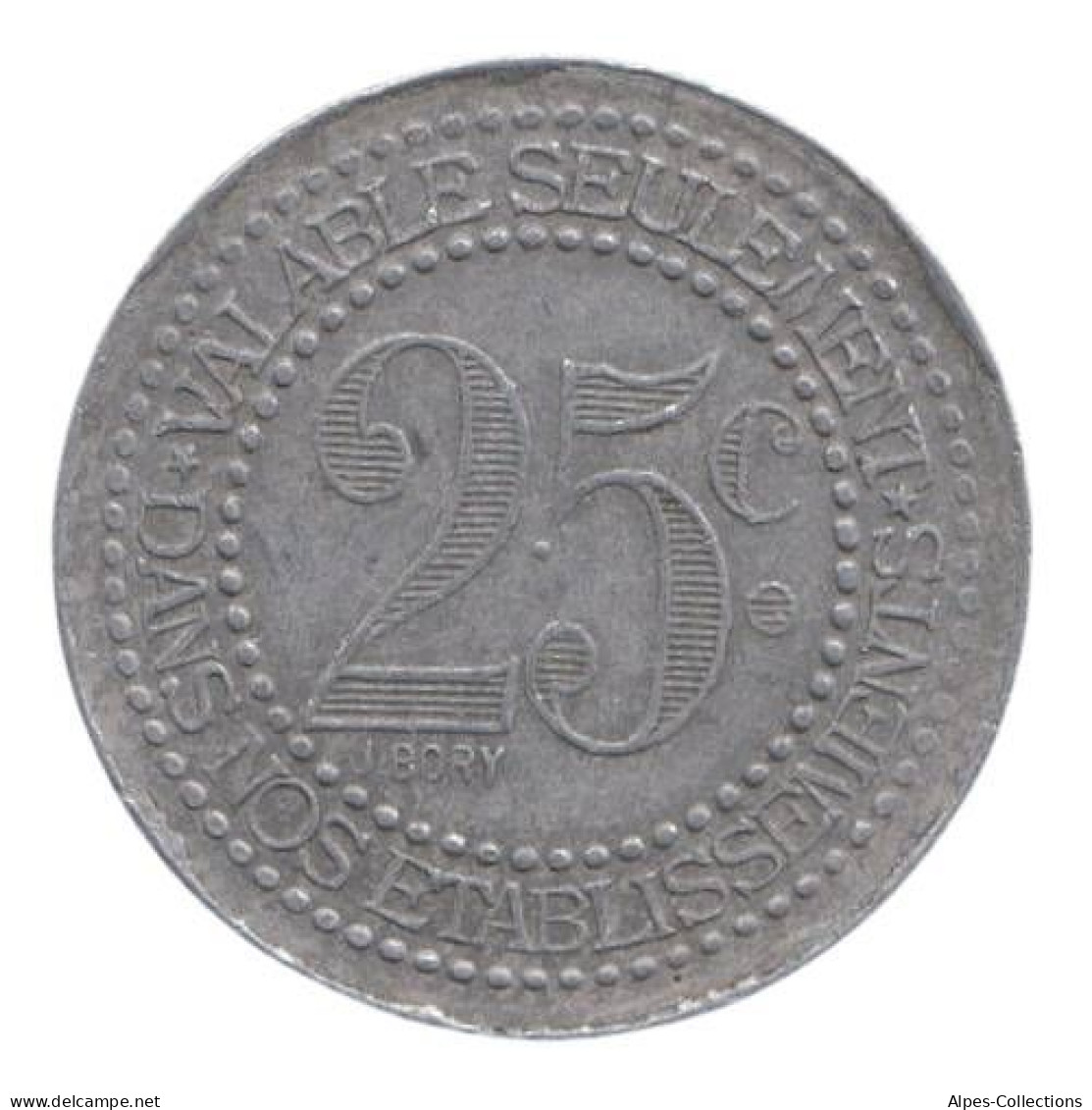 VICHY - 07.01 - Monnaie De Nécessité - 25 Centimes - Monetari / Di Necessità