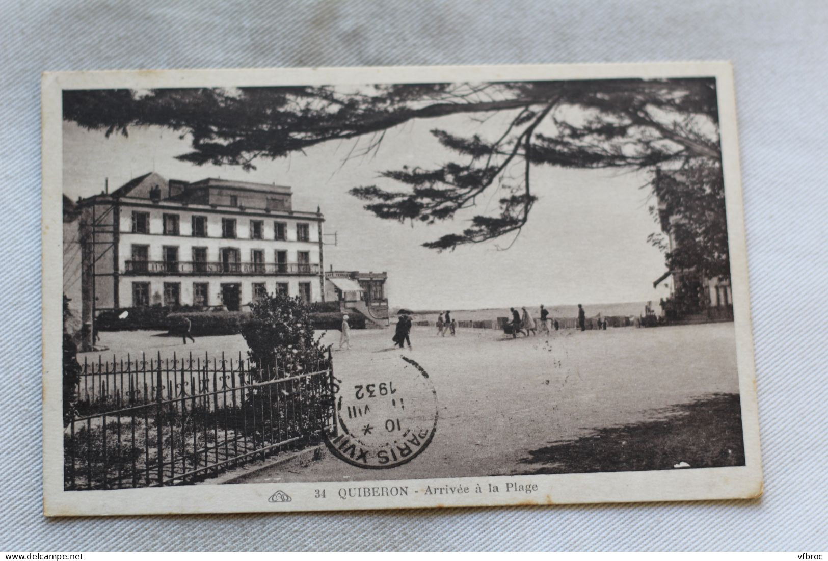 M971, Cpa 1932, Quiberon, Arrivée à La Plage, Morbihan 56 - Quiberon