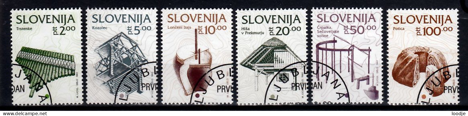 Slovenie Mi 51,56 Kultuur Gestempeld - Slowenien