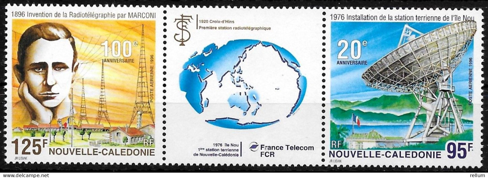 Nouvelle Calédonie 1996 - Yvert Nr. PA 333 A  Se Tenant Avec Logo Centrale - Michel Nr. 1079/1080 Str.  ** - Ongebruikt