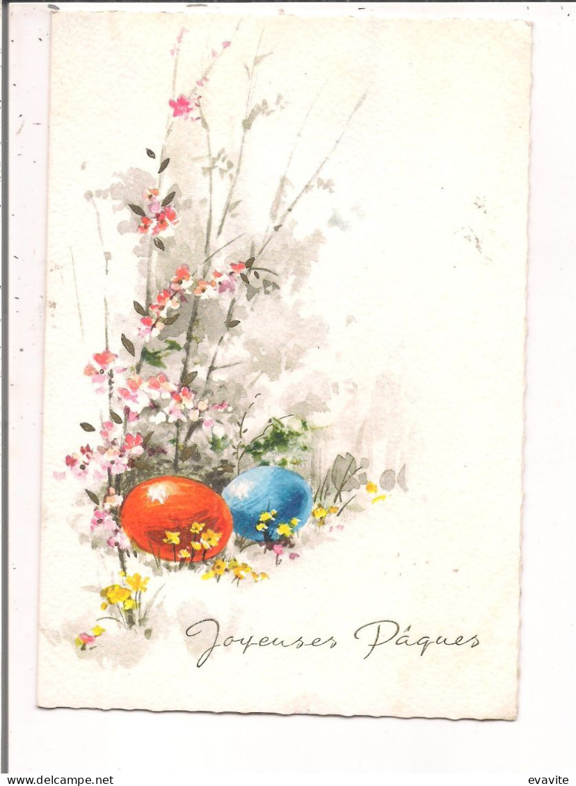 Lot De 3 CP Double  Belgium  -    Joyeuses Pâques  -   Poussins, Accordéon, Oeufs, Fleurs - Ostern