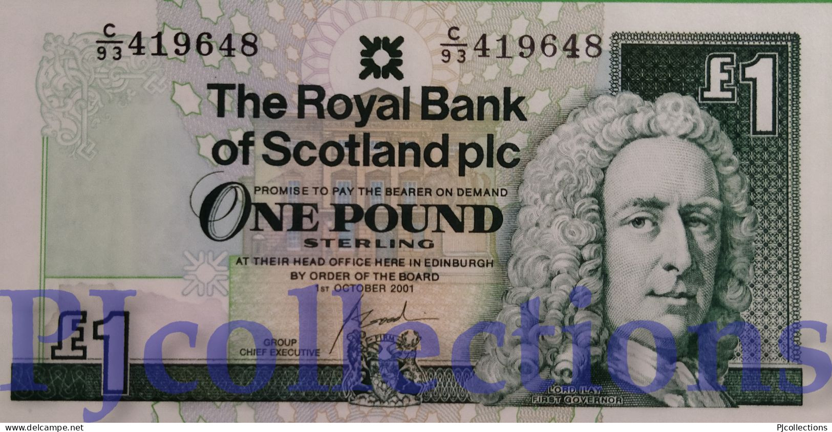 SCOTLAND 1 POUND 2001 PICK 351e UNC - 1 Pound