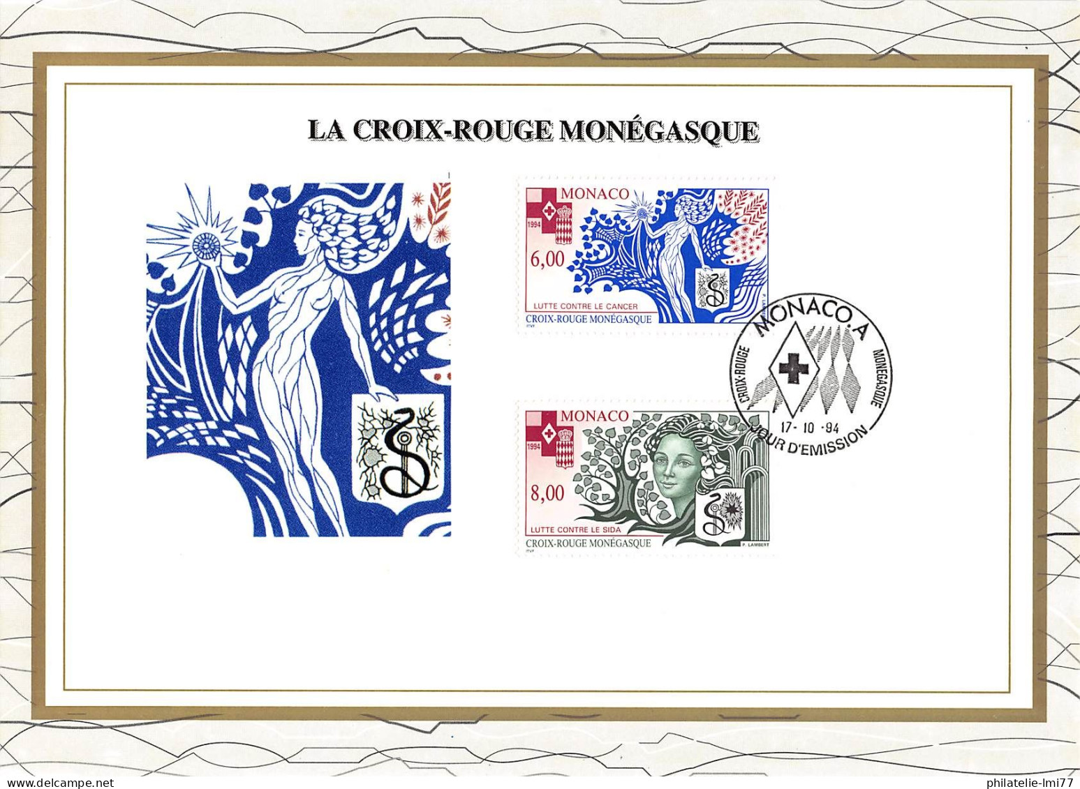 Feuillet CEF N° 42/387 - La Croix-rouge Monégasque - Altri & Non Classificati