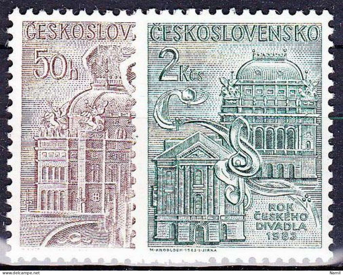 ** Tchécoslovaquie 1983 Mi 2735-6 (Yv 2554-5), (MNH)** - Nuevos