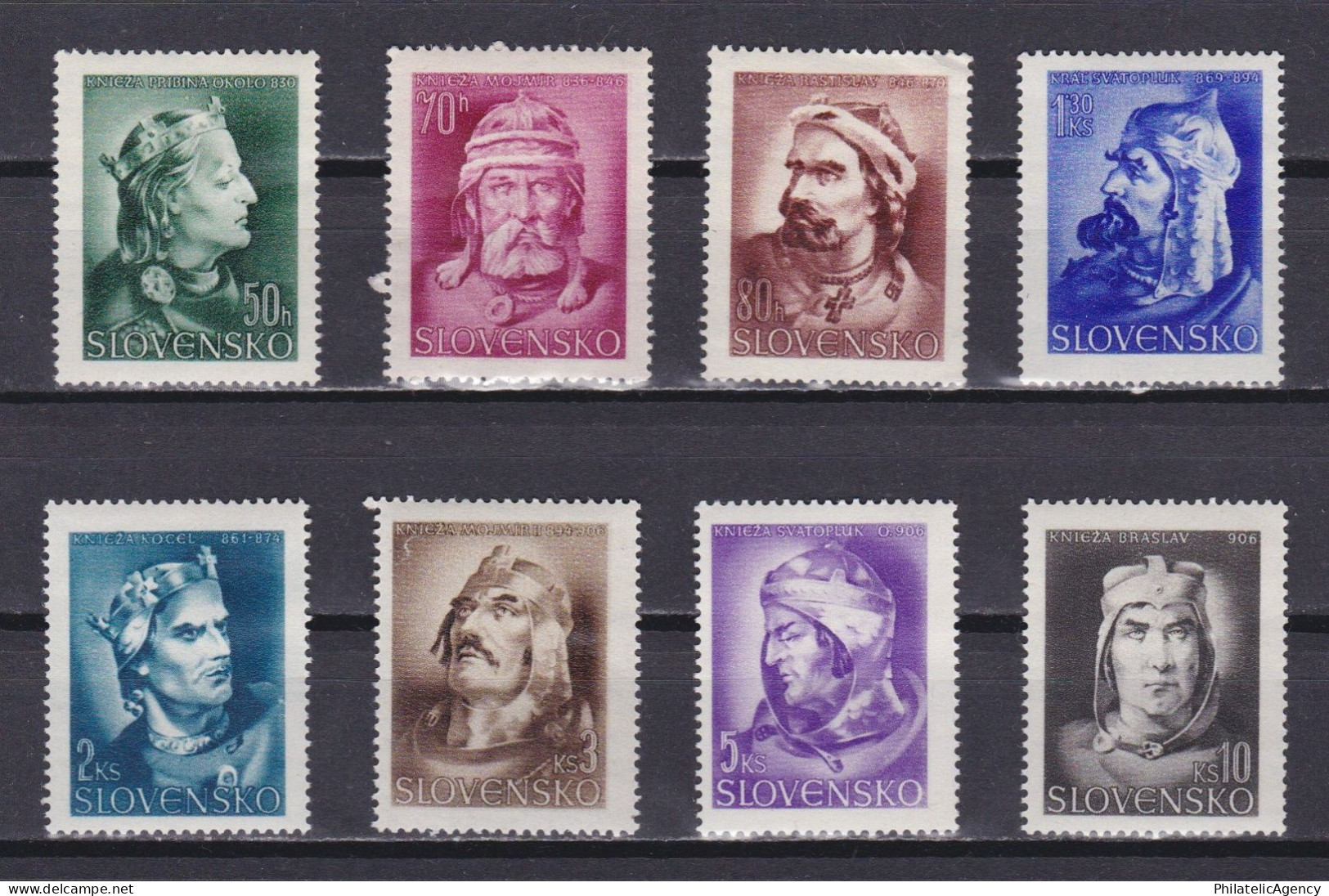 SLOVAKIA 1944, Sc# 95-102,  Princes, MH - Unused Stamps