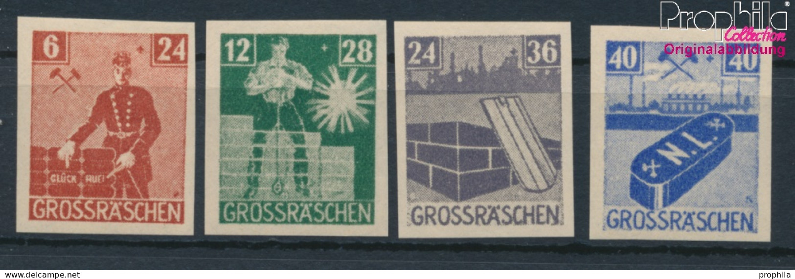 Großräschen 43B-46B (kompl.Ausg.) Ungezähnt Postfrisch 1945 Solidarität (10348261 - Autres & Non Classés