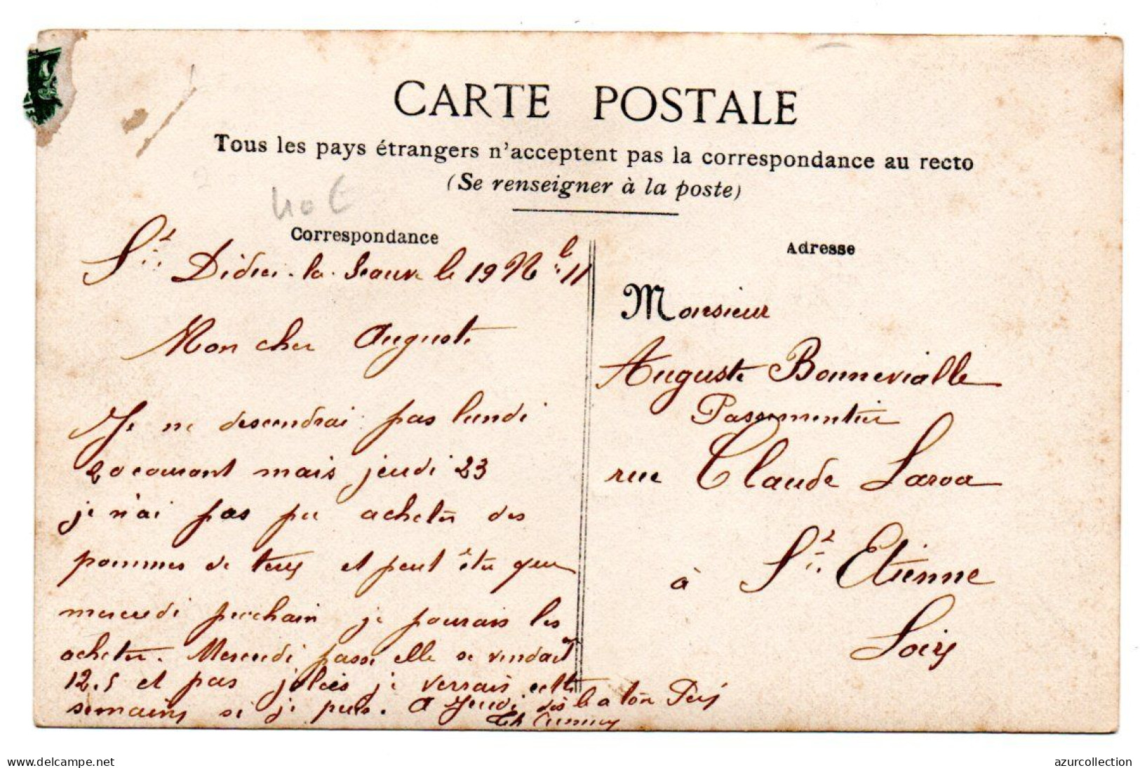 Saint Didier ?. Tonnellerie. Carte Photo - Autres & Non Classés