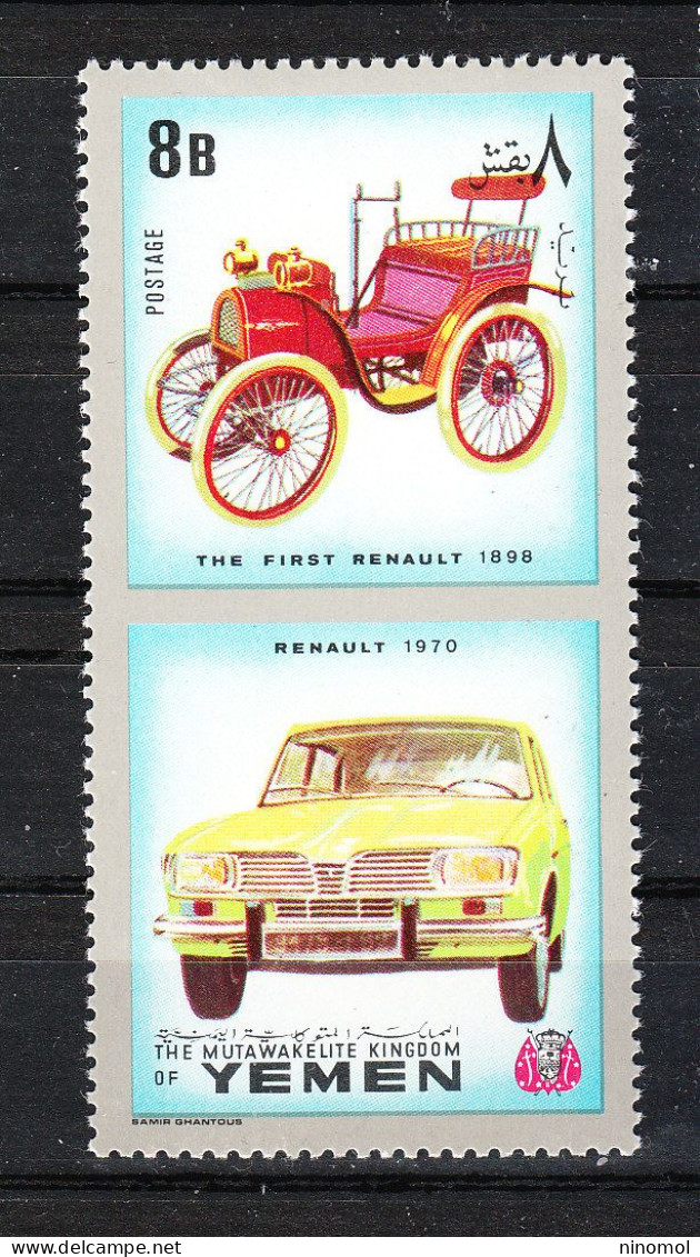 Yemen Regno  - 1970. Renault Story: Modello Del 1898  E  1970. 1898 And 1970 Model. MNH - Autos