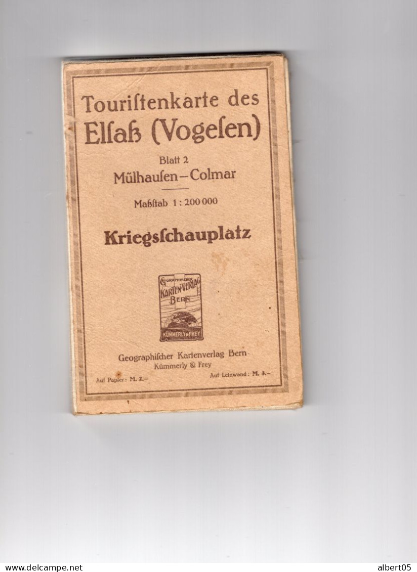 Touriftenkarte Des Elfafs ( Vogefen ) Mülhaufen - Colmar - Fin XIX ème Siècle - Occupation Allemande - Carte Geographique