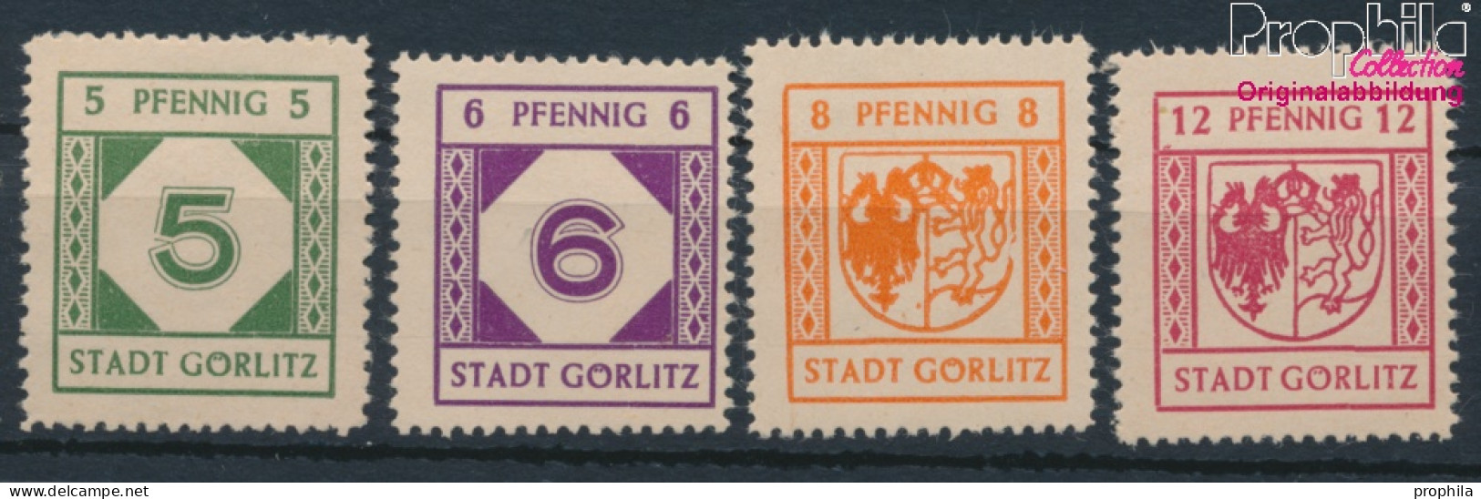 Görlitz 5x-8x (kompl.Ausg.) Postfrisch 1945 Ziffer Und Wappen (10348266 - Autres & Non Classés