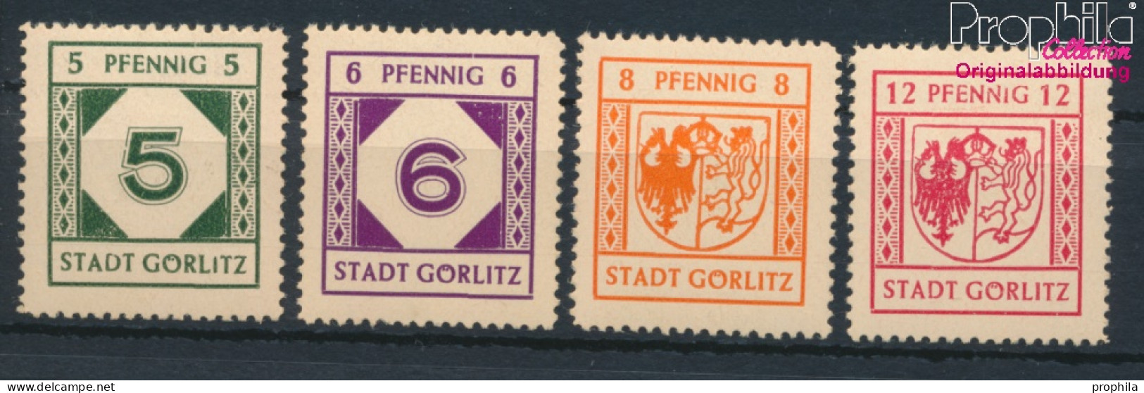 Görlitz 13-16 (kompl.Ausg.) Postfrisch 1945 Ziffer Und Wappen (10348264 - Autres & Non Classés