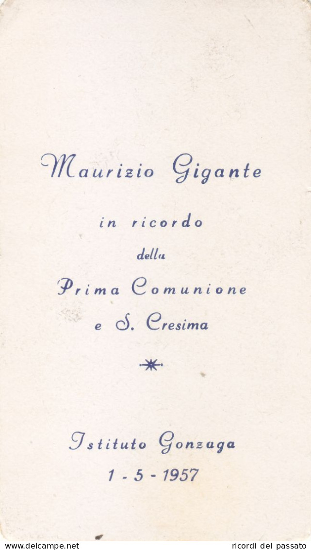 Santino Ricordo 1°comunione E Cresima - Palermo 1957 - Imágenes Religiosas