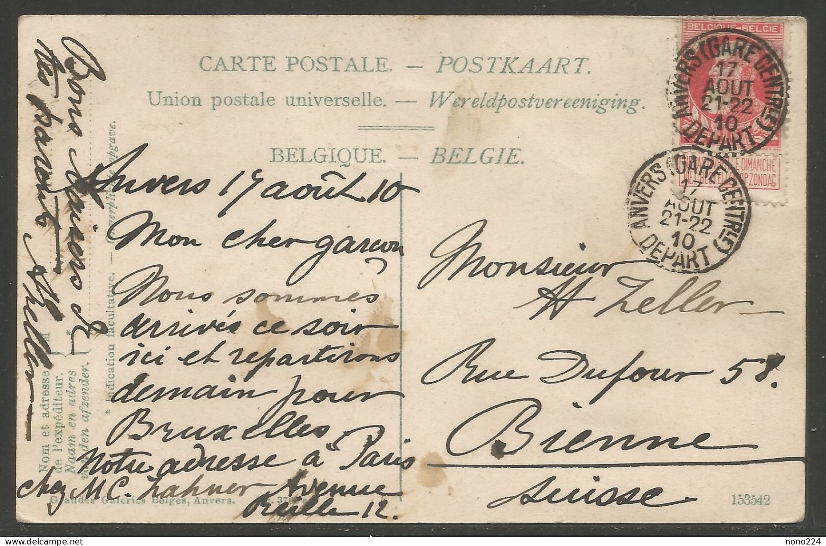 Carte P De 1910 ( Anvers / Palais De Justice ) - Otros & Sin Clasificación