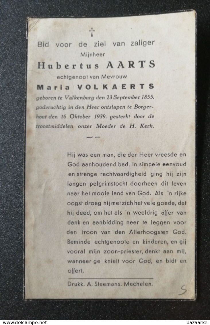 HUBERTUS AARTS ° VALKENBURG 1855 + BORGERHOUT 1939 / MARIA VOLKAERTS - Imágenes Religiosas