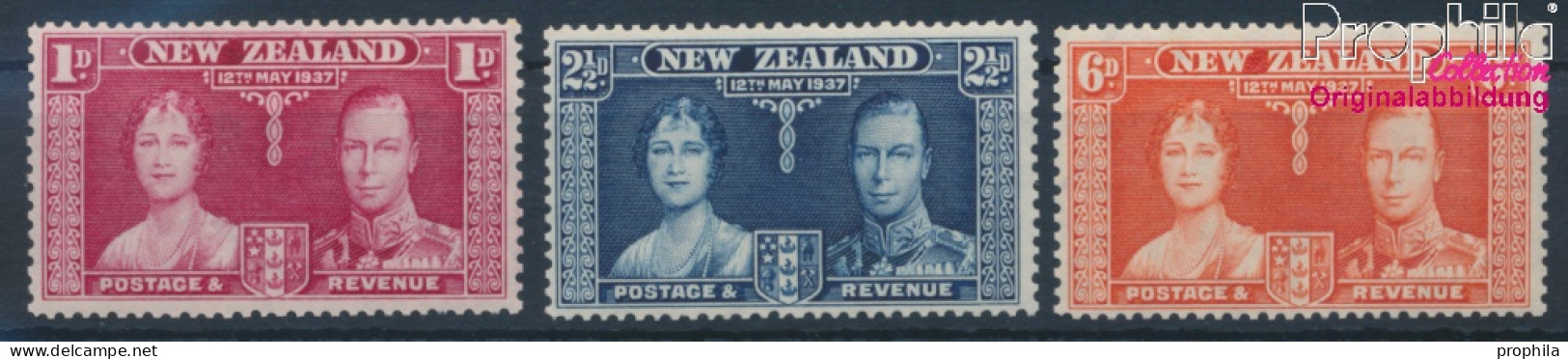 Neuseeland 232-234 (kompl.Ausg.) Postfrisch 1937 Krönung (10364291 - Unused Stamps