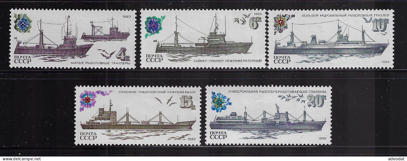 RUSSIA 1983  SCOTT #5157-5161  MNH - Ongebruikt