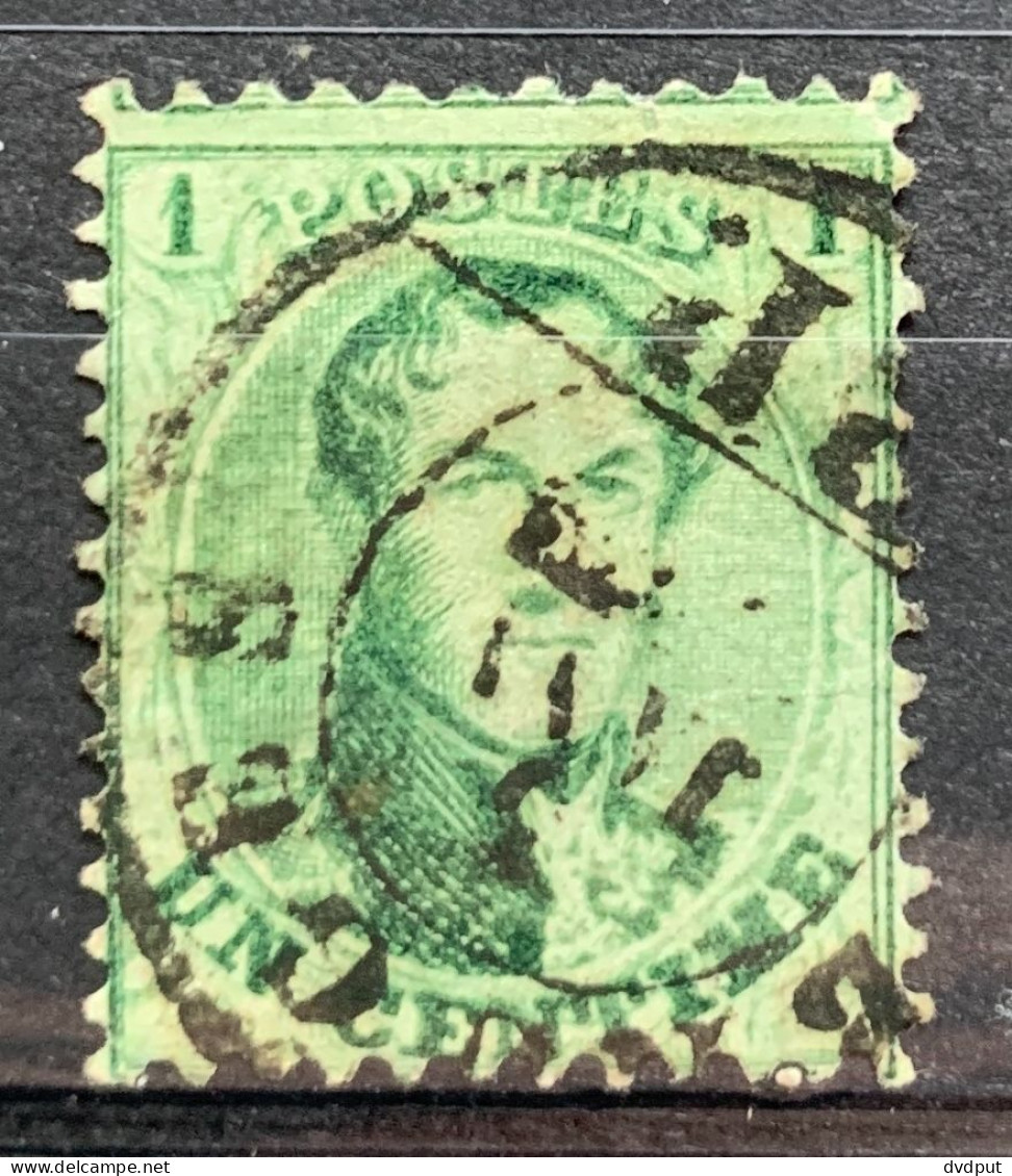 België, 1863, Nr 13A, Gestempeld DCa BRUGES PP - 1863-1864 Medaillen (13/16)