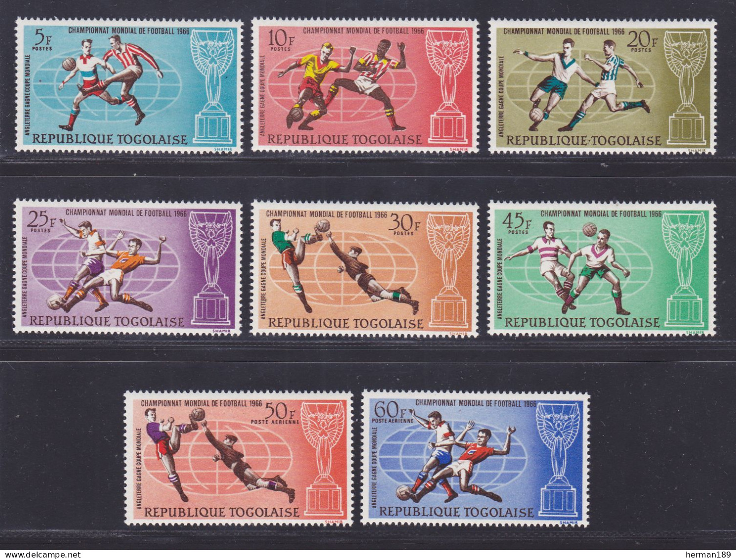 TOGO N°  505 à 510, A61 & 62 ** MNH Neufs Sans Charnière, TB (D7564) Coupe Du Monde De Football - 1966 - Togo (1960-...)