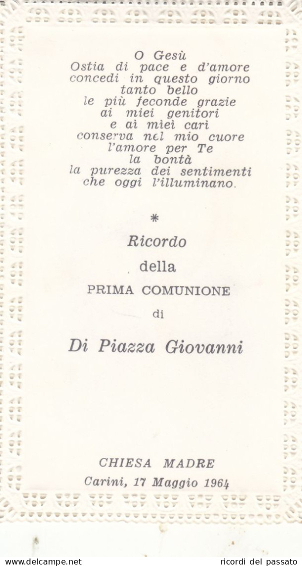 Santino Ricordo 1°comunione - Carini 1964 - Imágenes Religiosas