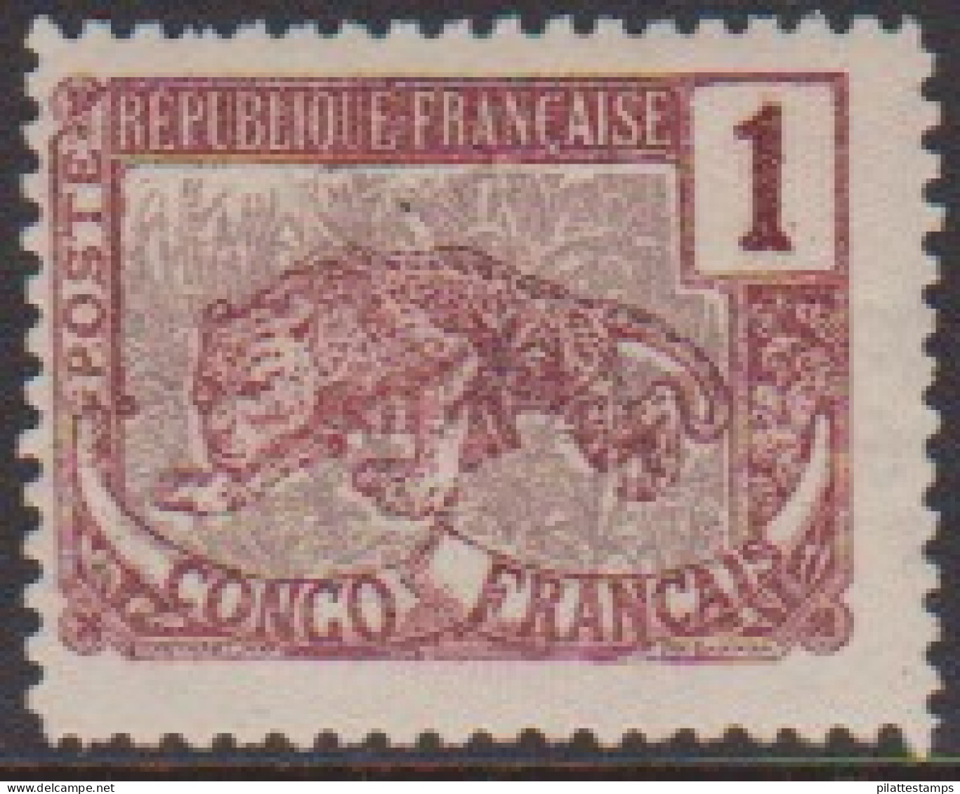 Congo  27b* Variété Corne Tronquée à Droite - Andere & Zonder Classificatie