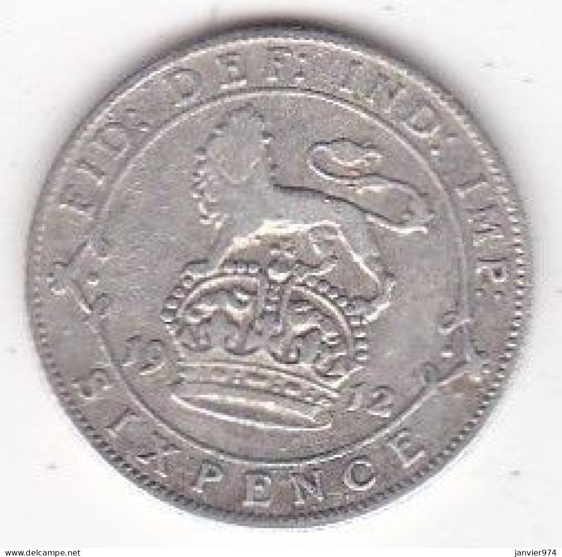 Grande Bretagne. 6 Pence 1912. George V, En Argent, KM# 815 - H. 6 Pence