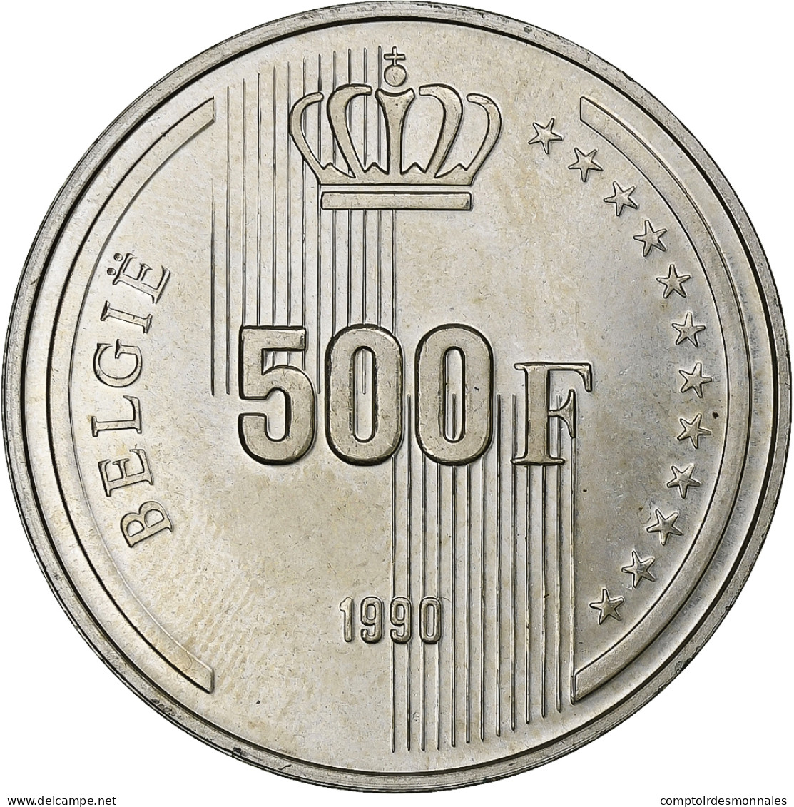 Belgique, 500 Francs, 500 Frank, 1990, Argent, TTB+, KM:179 - 500 Francs