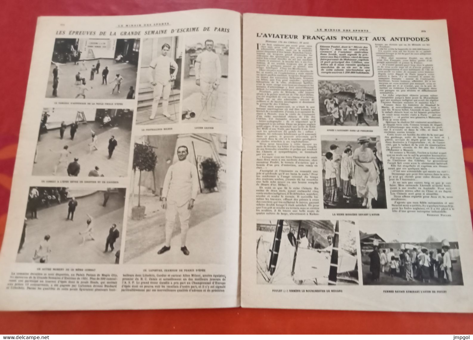 Miroir Des Sports N°50 Juin 1921 Circuit De Paris Bellanger Méry Avion Poulet Célèbes Boxe  Match Dempsey Carpentier - Sport