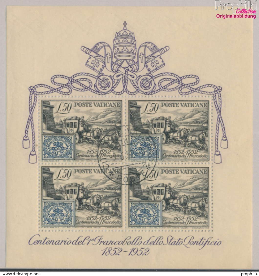 Vatikanstadt Block1 (kompl.Ausg.) Gestempelt 1952 Briefmarken (10368192 - Usados