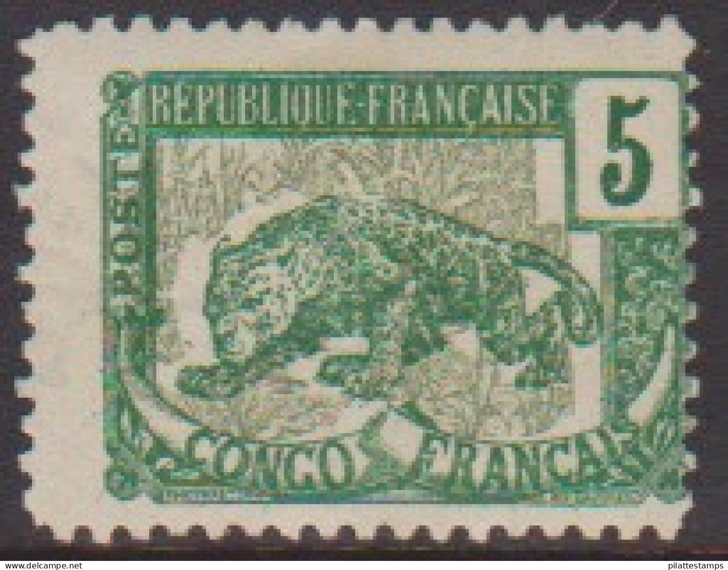 Congo  30b* Variété Centre Déplacé - Andere & Zonder Classificatie