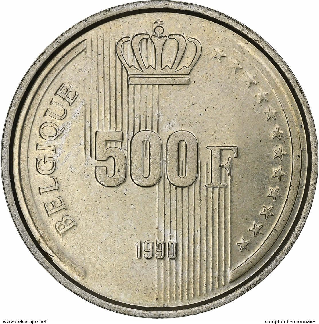 Belgique, 500 Francs, 500 Frank, 1990, Argent, TTB+, KM:179 - 500 Frank