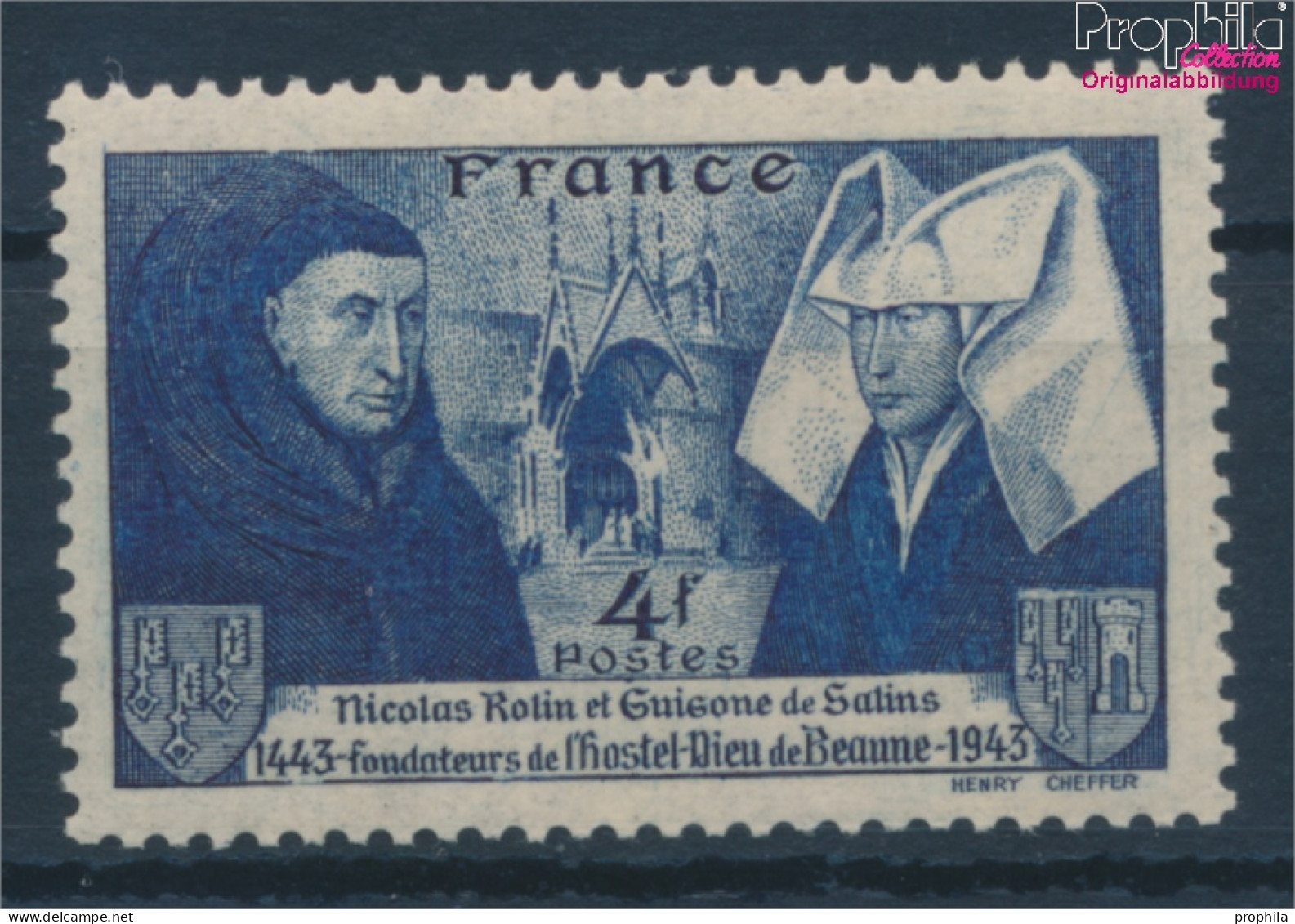 Frankreich 596c (kompl.Ausg.) Postfrisch 1943 Beaune (10354765 - Nuevos