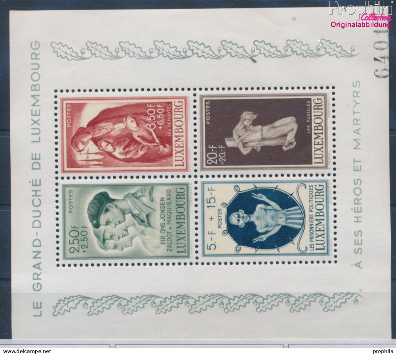 Luxemburg Block5 (kompl.Ausg.) Mit Falz 1946 Kriegsgeschädigte (10363164 - Unused Stamps