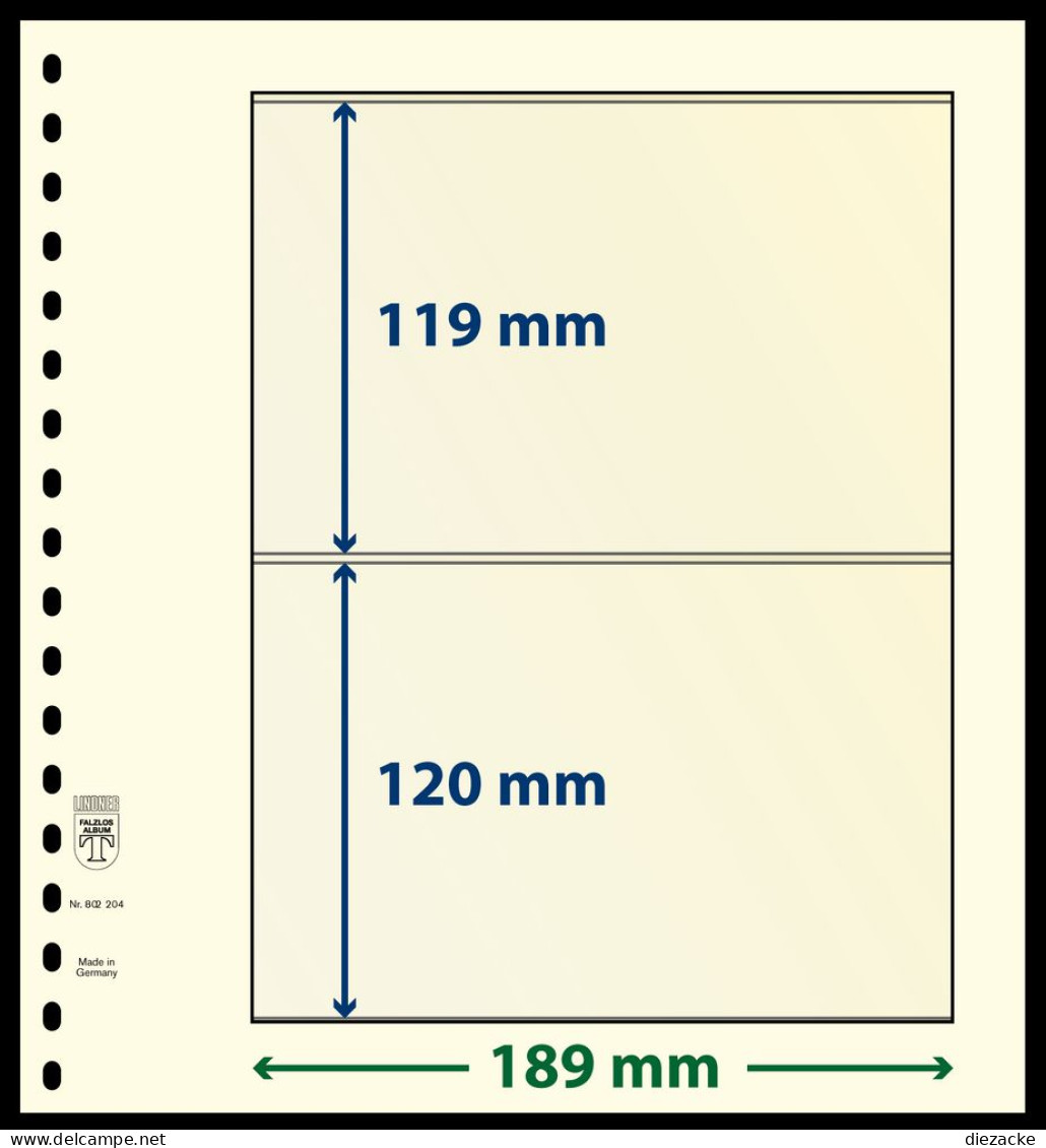 Lindner DT - Blanko Blätter DT802204P (5er Packung) Neu ( - Blank Pages