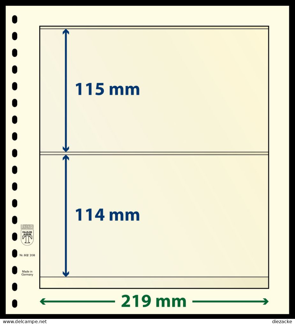 Lindner DT - Blanko Blätter DT802208P (5er Packung) Neu ( - Blank Pages